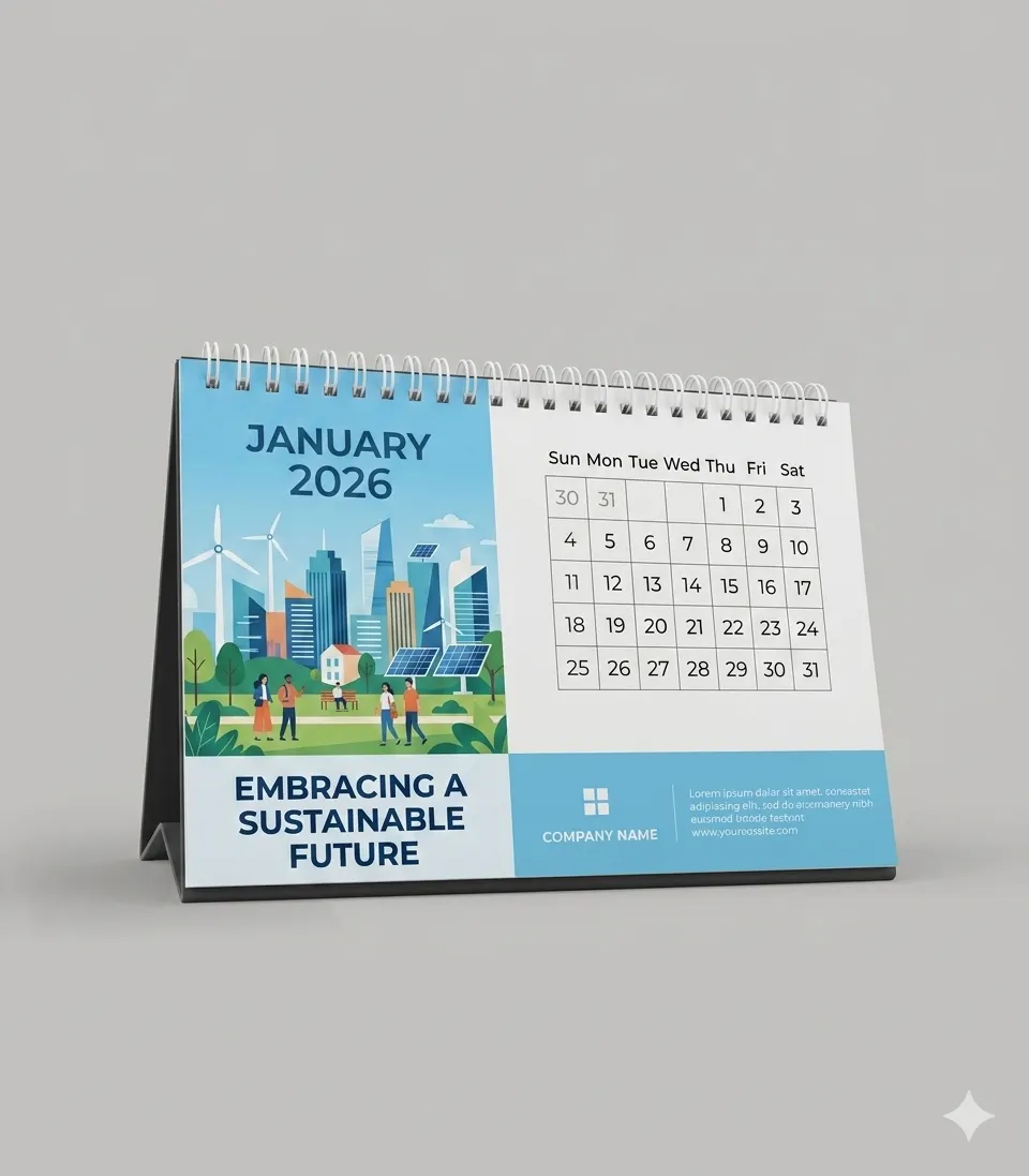Custom A5 Table Calendars (7 sheets) printed in Lagos, Nigeria