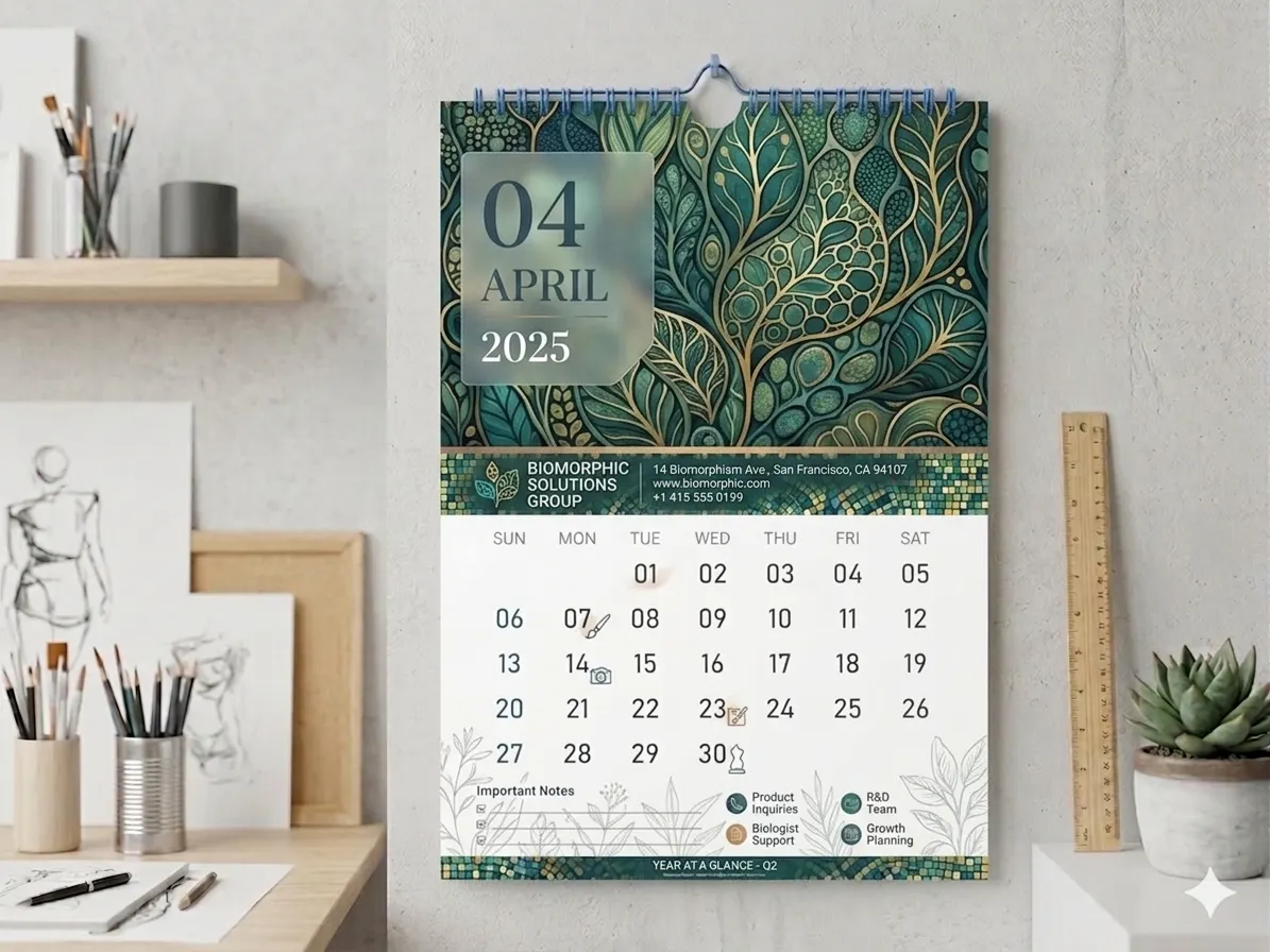 Custom A2 Wall Calendars (7 sheets) printed in Lagos, Nigeria