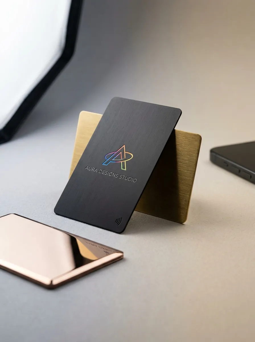 Custom Metal & NFC Business Cards printed in Lagos, Nigeria