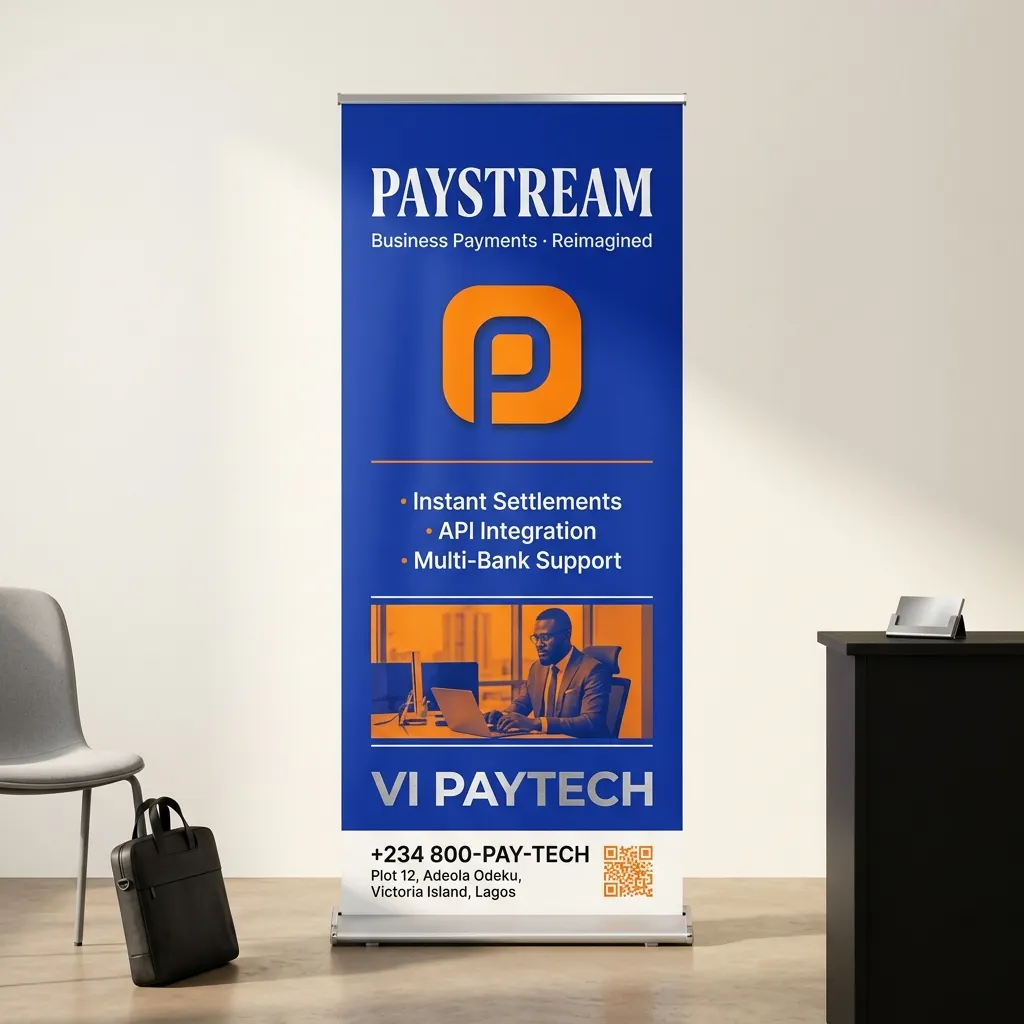 Custom Roll Up Banner printed in Lagos, Nigeria