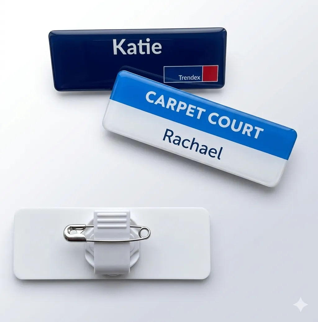 Custom Rectangular name badges made in Lagos, Nigeria