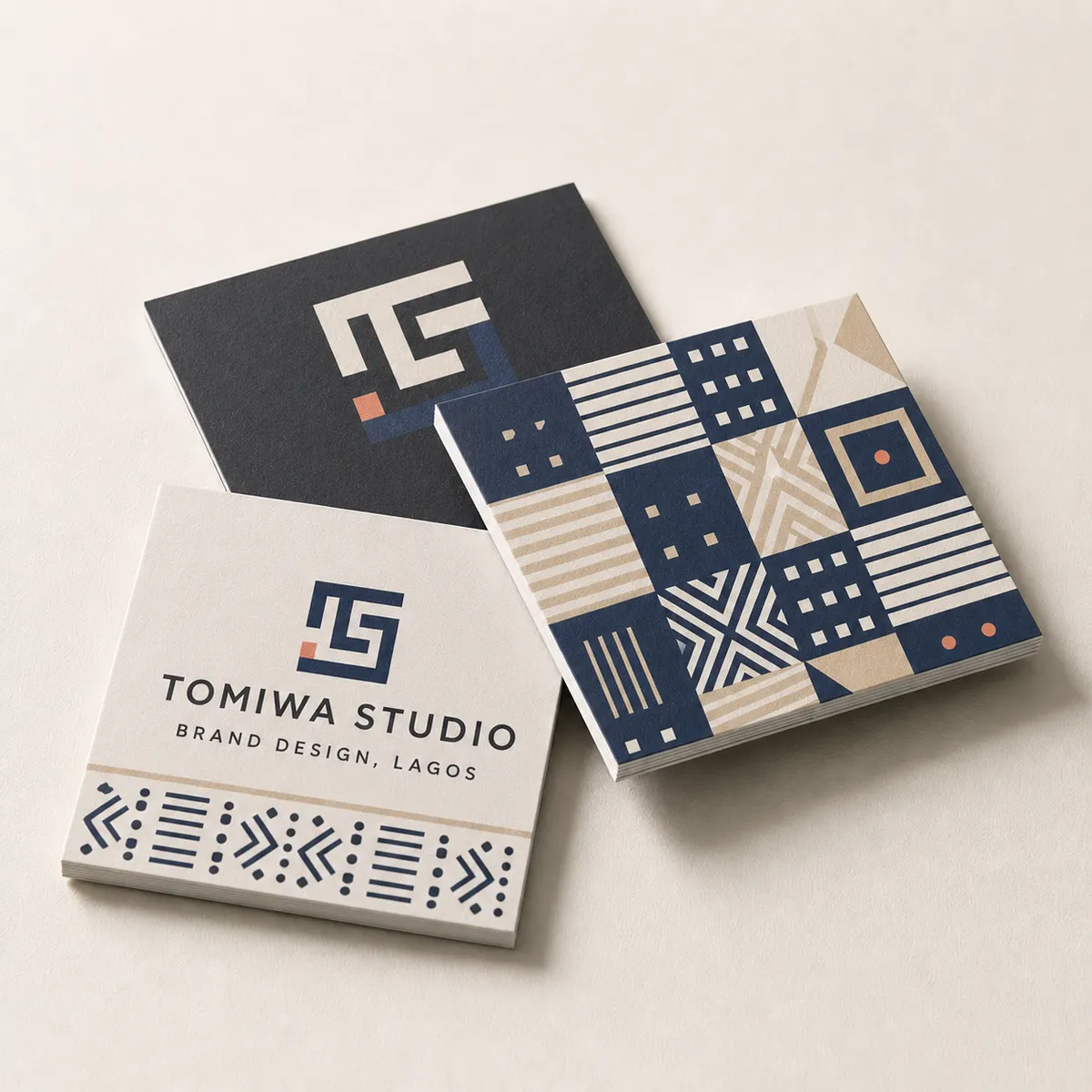 Custom Square Business Cards (Double sided) printed in Lagos, Nigeria