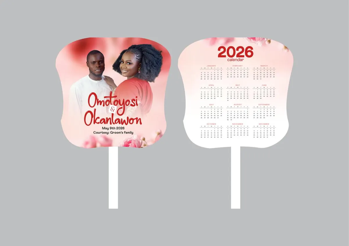 Custom Handfan printed in Lagos, Nigeria