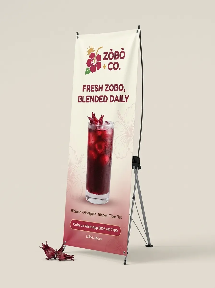 Custom X banner printed in Lagos, Nigeria