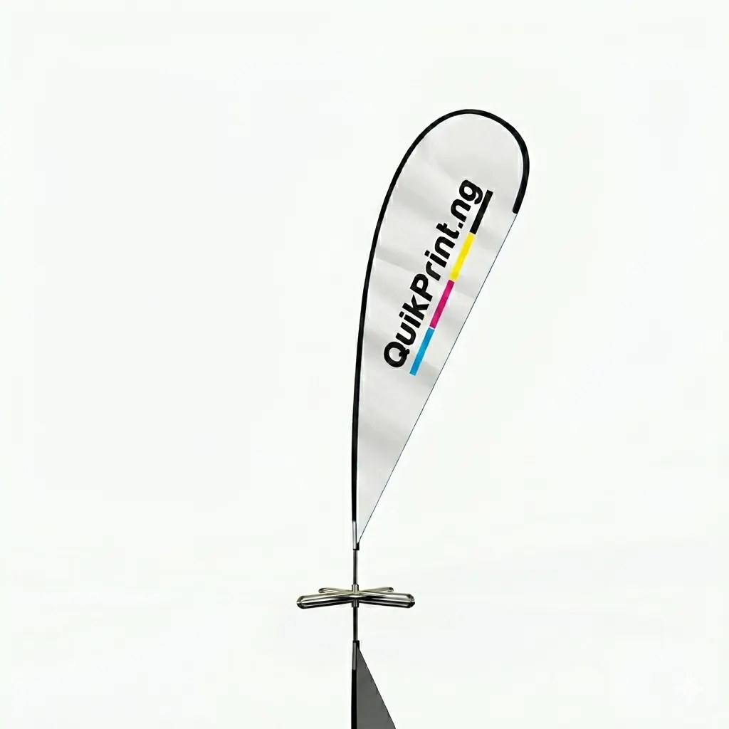Custom Tear Drop Banner printed in Lagos, Nigeria