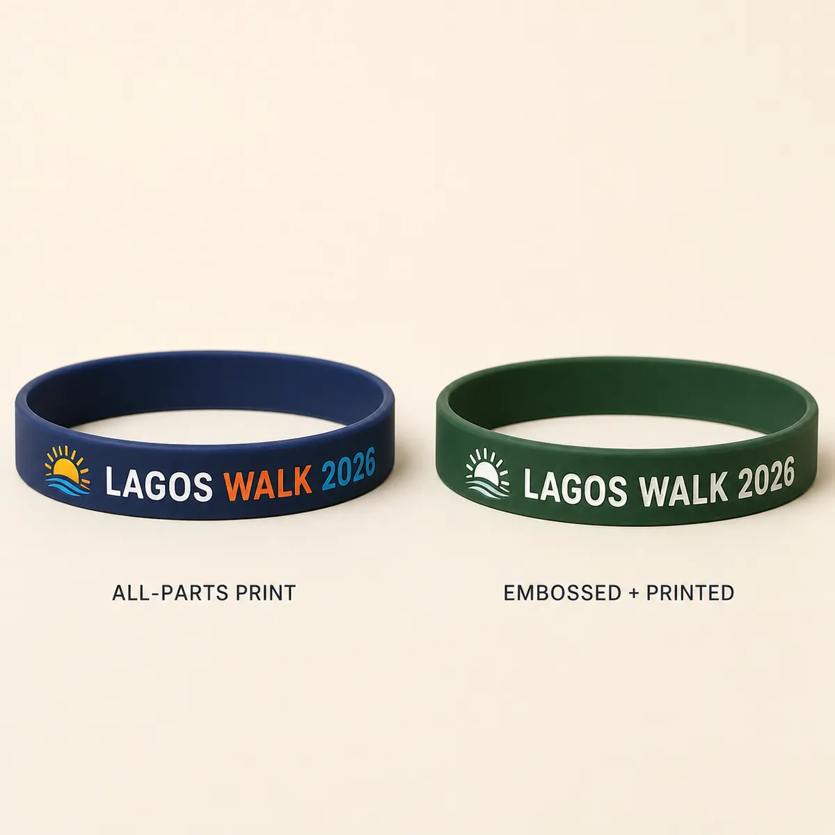 Custom Custom Silicone Wristbands printed in Lagos, Nigeria