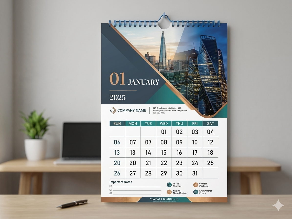 A2 Wall Calendars (13 sheets)