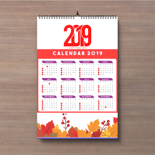 A2 Calendars (7 sheets)