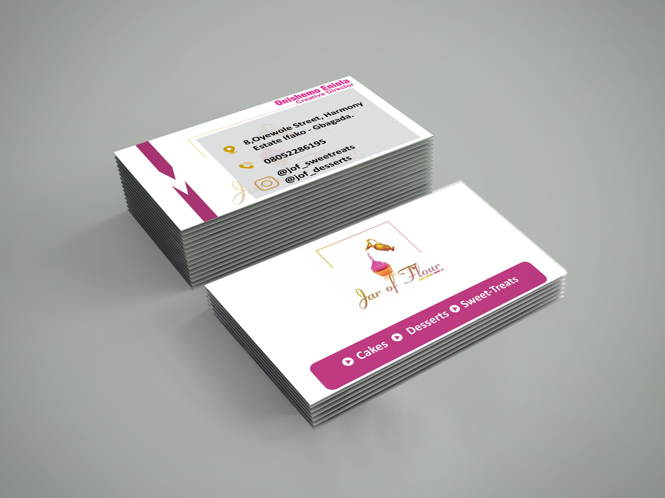 two sided business card