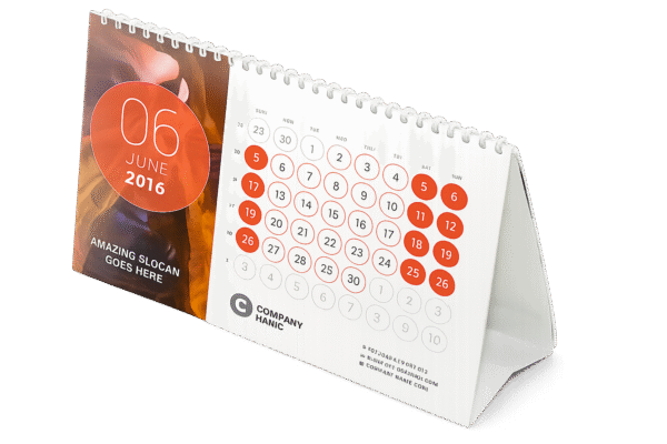 A5 Table Calendars (13 sheets)